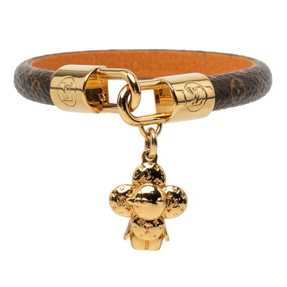 Louis Vuitton Bracelet Vivienne M6773E Brown Leather Women's LOUIS VUITTON